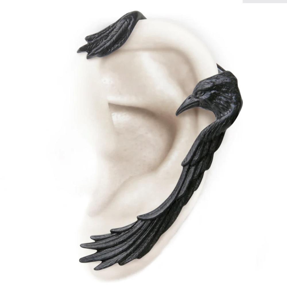 NWT Metal Raven Left Ear Cuff